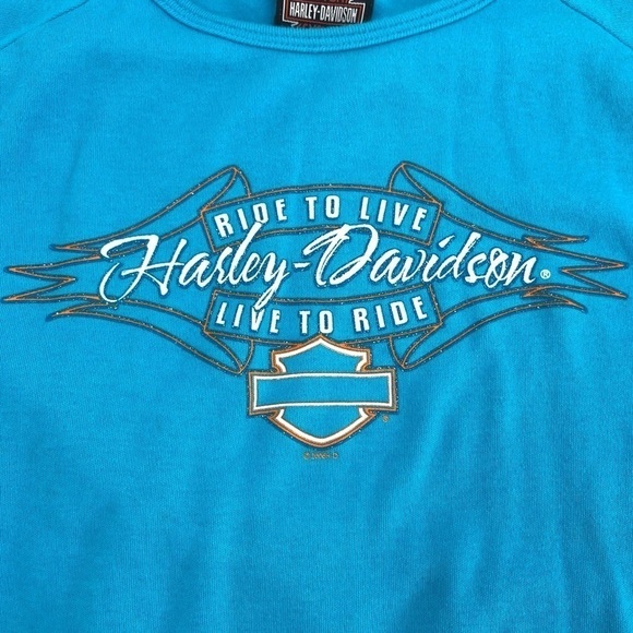 Harley Davidson Size Large Shirt Short Sleeve Top Blue Docs St. Louis Missouri - Picture 2 of 10